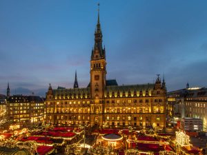 Hamburg at Christmas - Christmas market at the town hall market