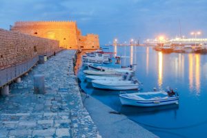 Heraklion. The old Venetian fortress at night.