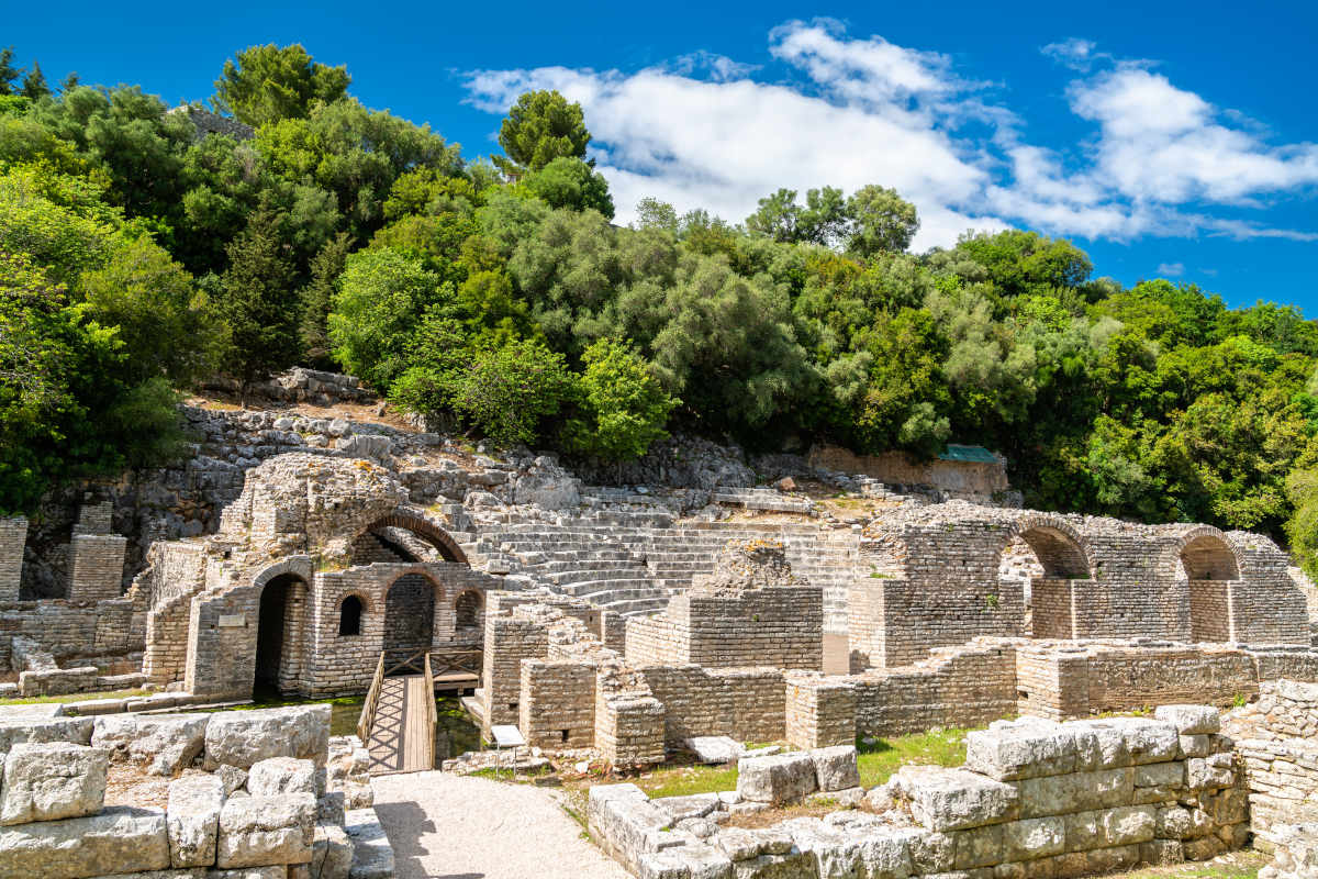 Ruins of the ancient town of Butrint in Albania