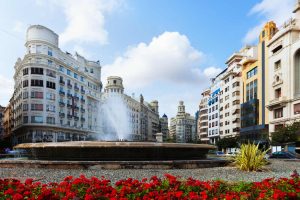 Placa del Ajuntament in  Valencia, Spain